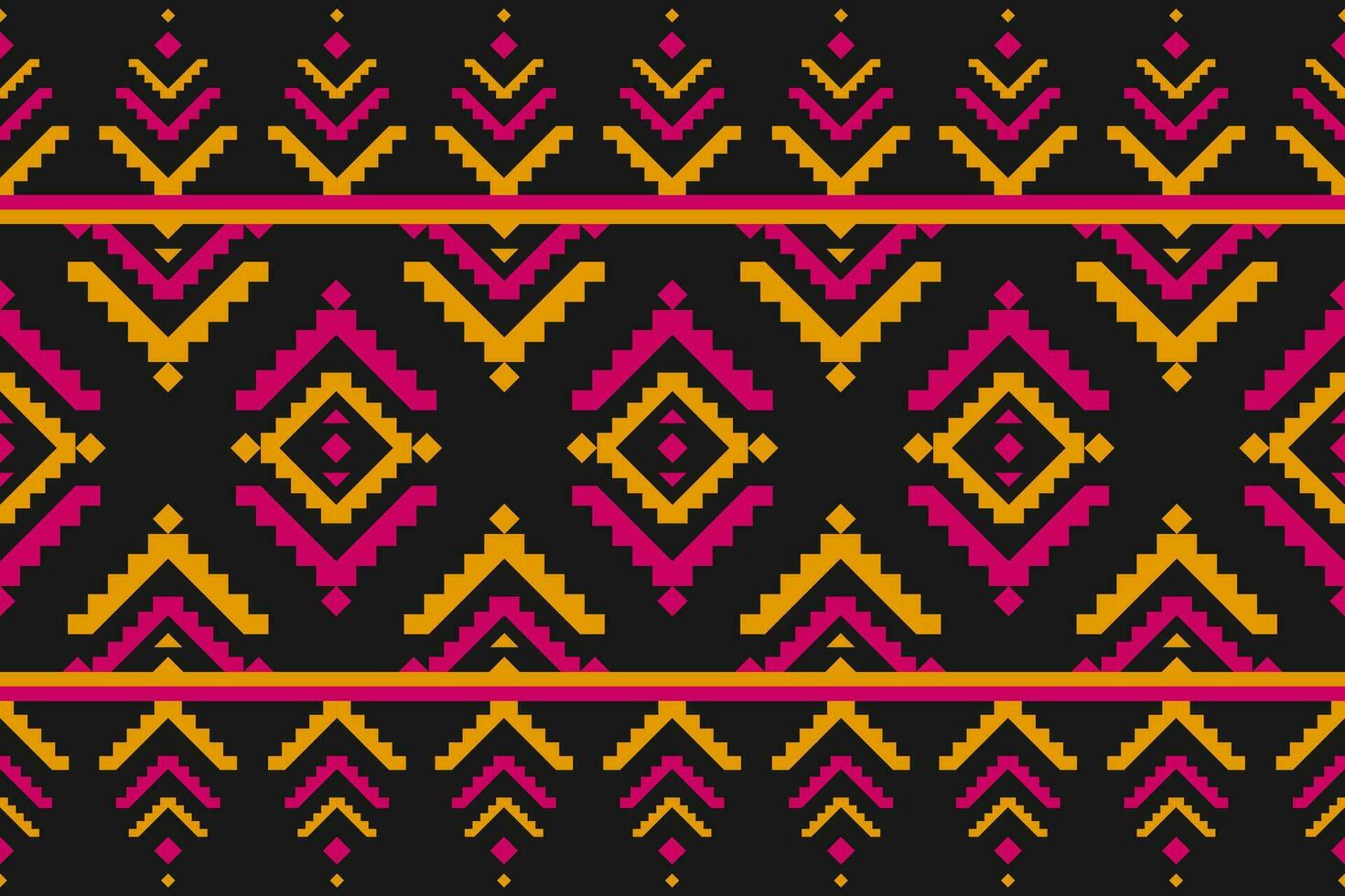 Ethnic Aztec pattern art. Geometric seamless pattern in tribal, folk embroidery, and Mexican style. vector