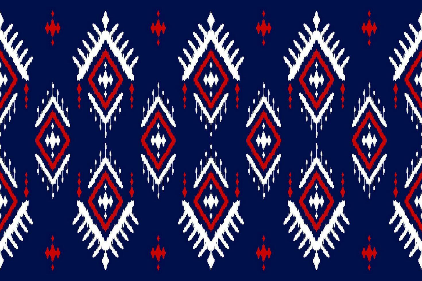 alfombra étnico ikat modelo Arte. azteca étnico sin costura modelo en tribal. mexicano estilo. vector