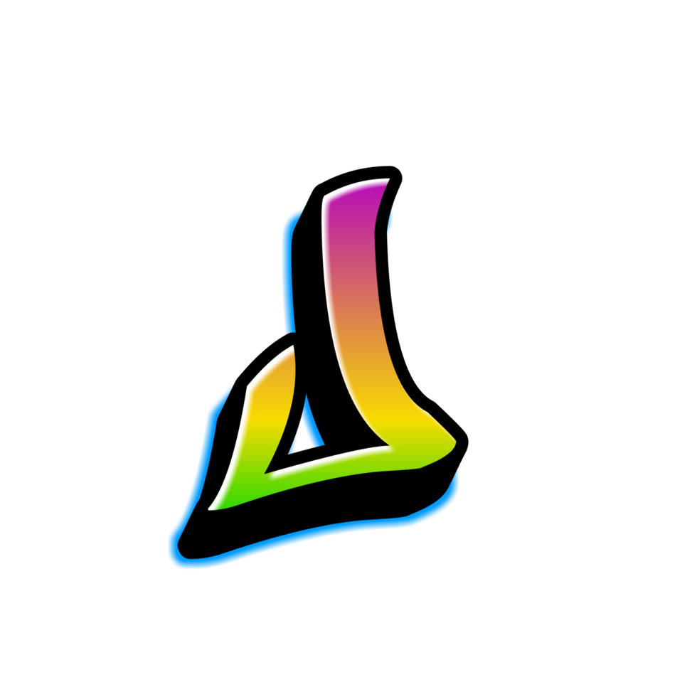 Color graffiti font. Vector illustration. png