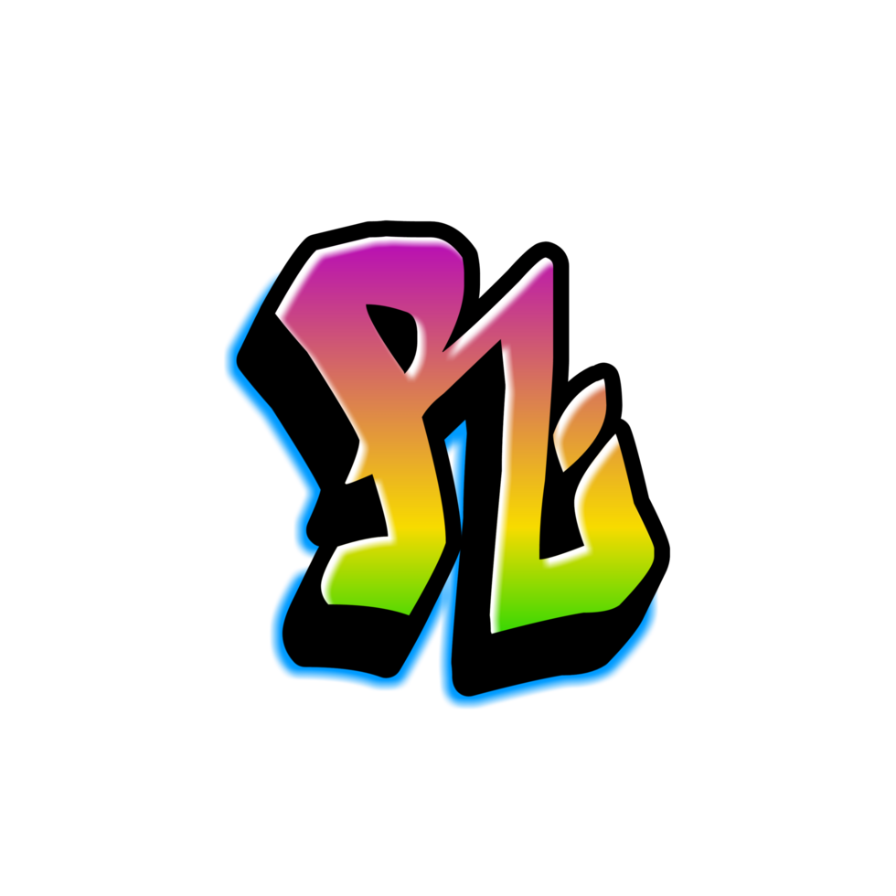 colore graffiti font. vettore illustrazione. png