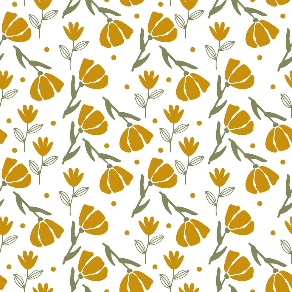 Seamless floral pattern for fabric, poster or wallpaper. vector background