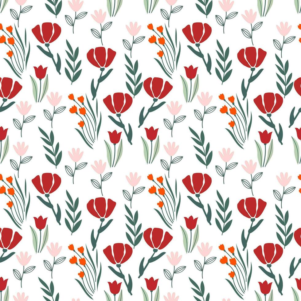 Seamless floral pattern for fabric, poster or wallpaper. vector background