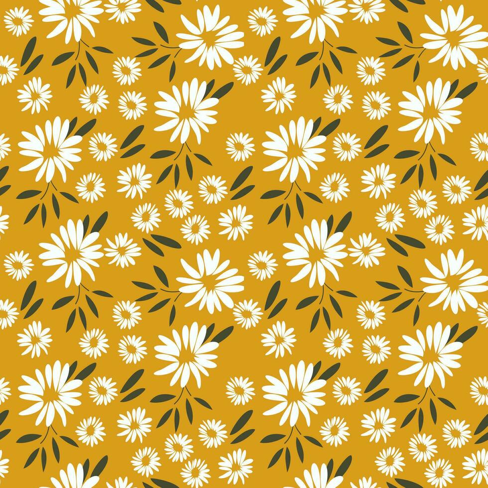 Seamless floral pattern for fabric, poster or wallpaper. vector background