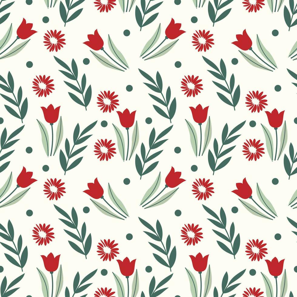 Seamless floral pattern for fabric, poster or wallpaper. vector background