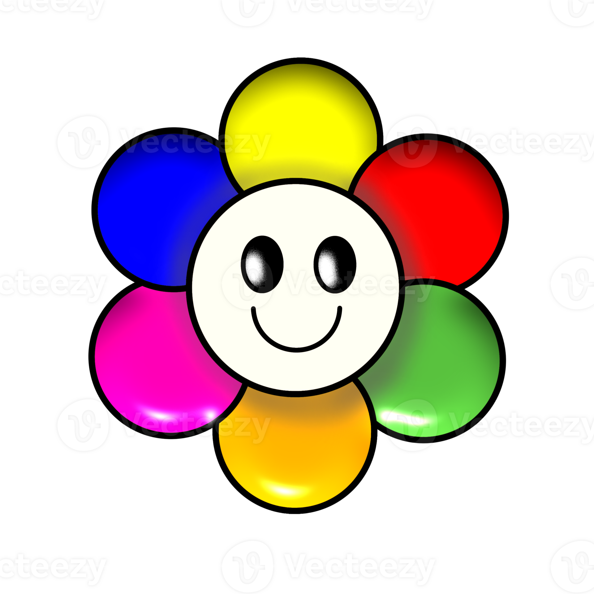 Rainbow flower and colorful 27128745 PNG