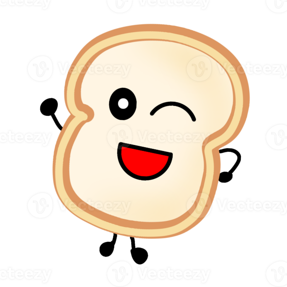 Happy funny bread png