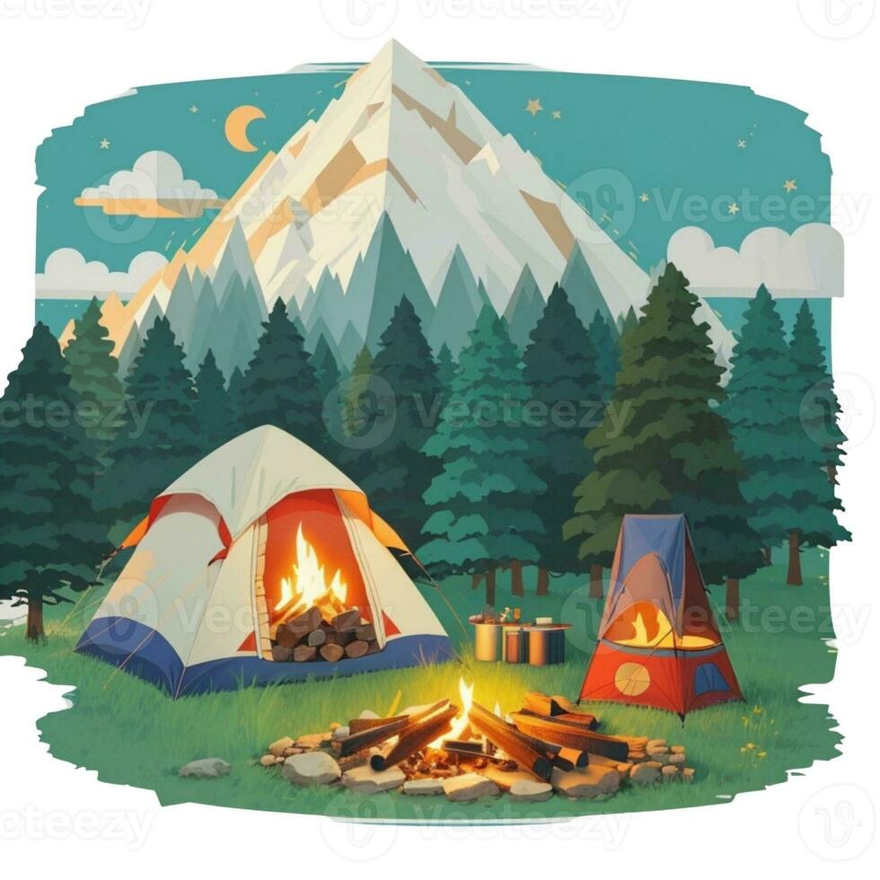 camping in the mountains photo