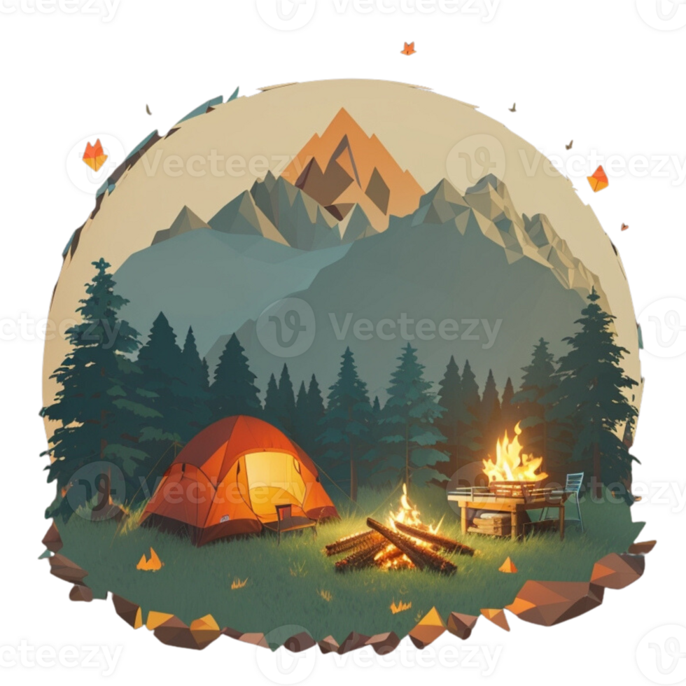 tent in the forest 27128816 PNG
