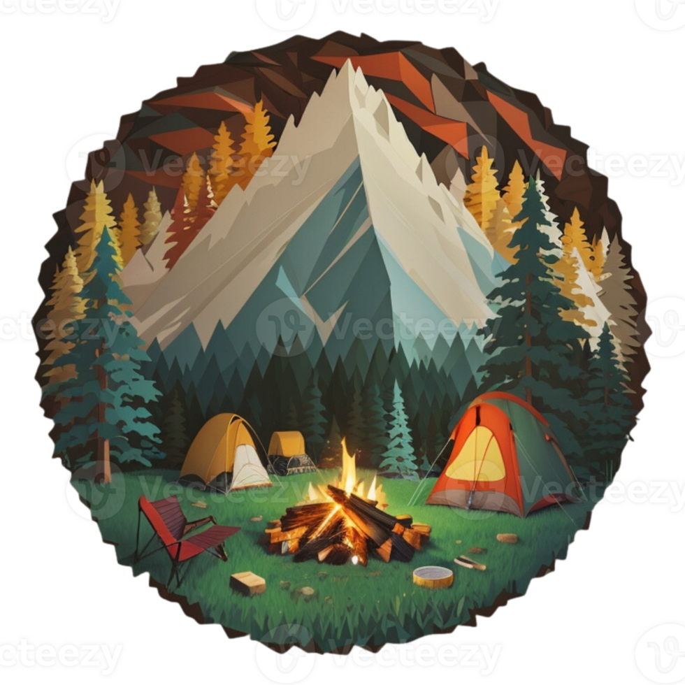camping in the mountains png