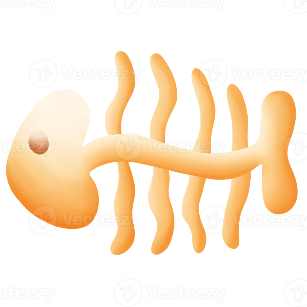 Fish bone isolated on transparent background png