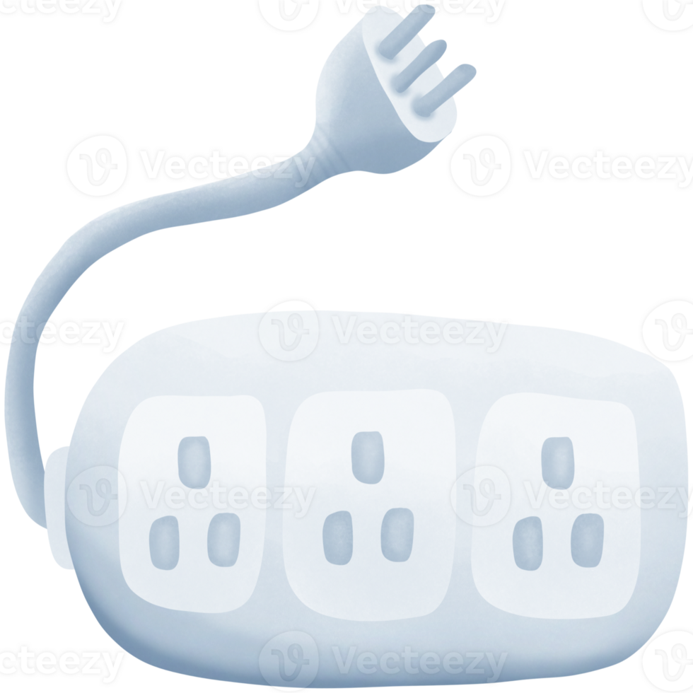 3 pin plugs and sockets are removed from each other isolated on transparent background png