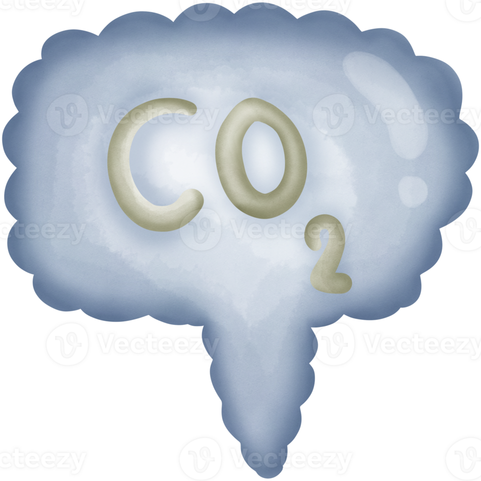 Co2 cloud carbon dioxide gas isolated on transparent background png