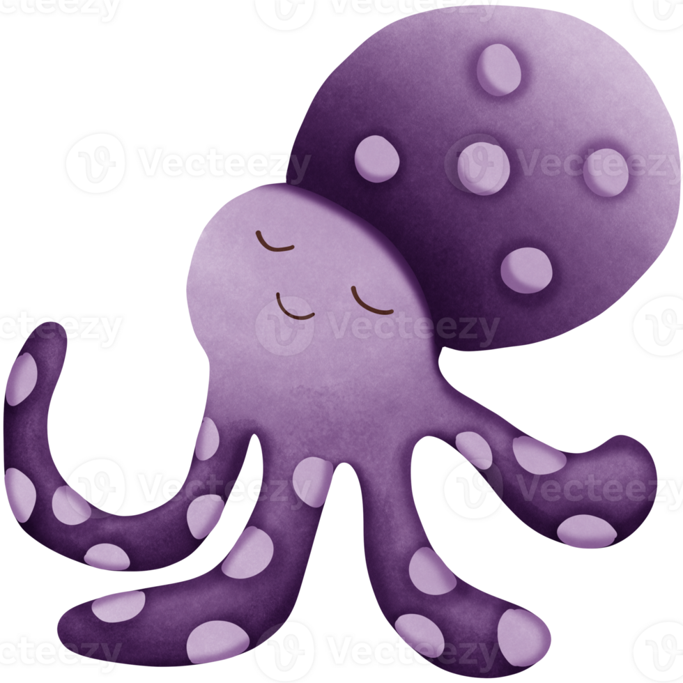 a octopus isolated on transparent background png
