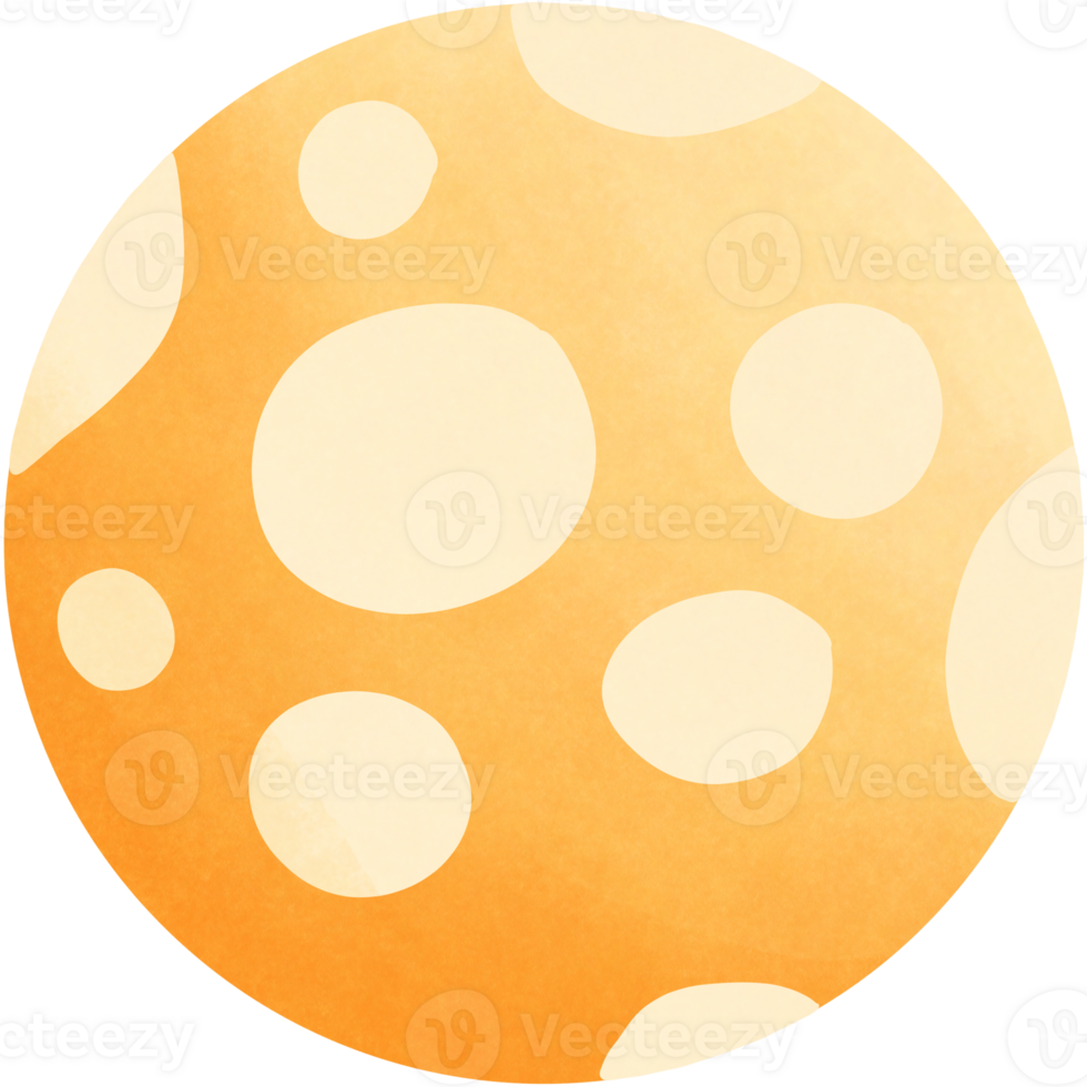 The moon isolated on transparent background png