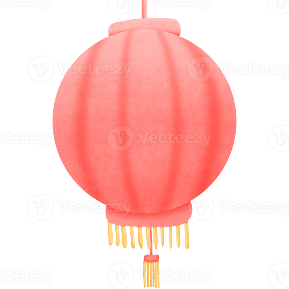 Chinese lantern isolated on transparent background png