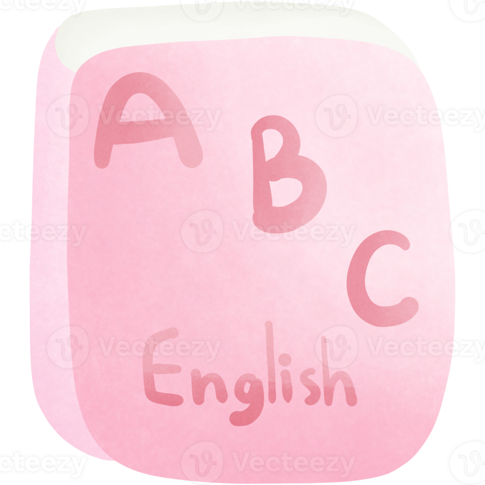English book isolated on transparent background png