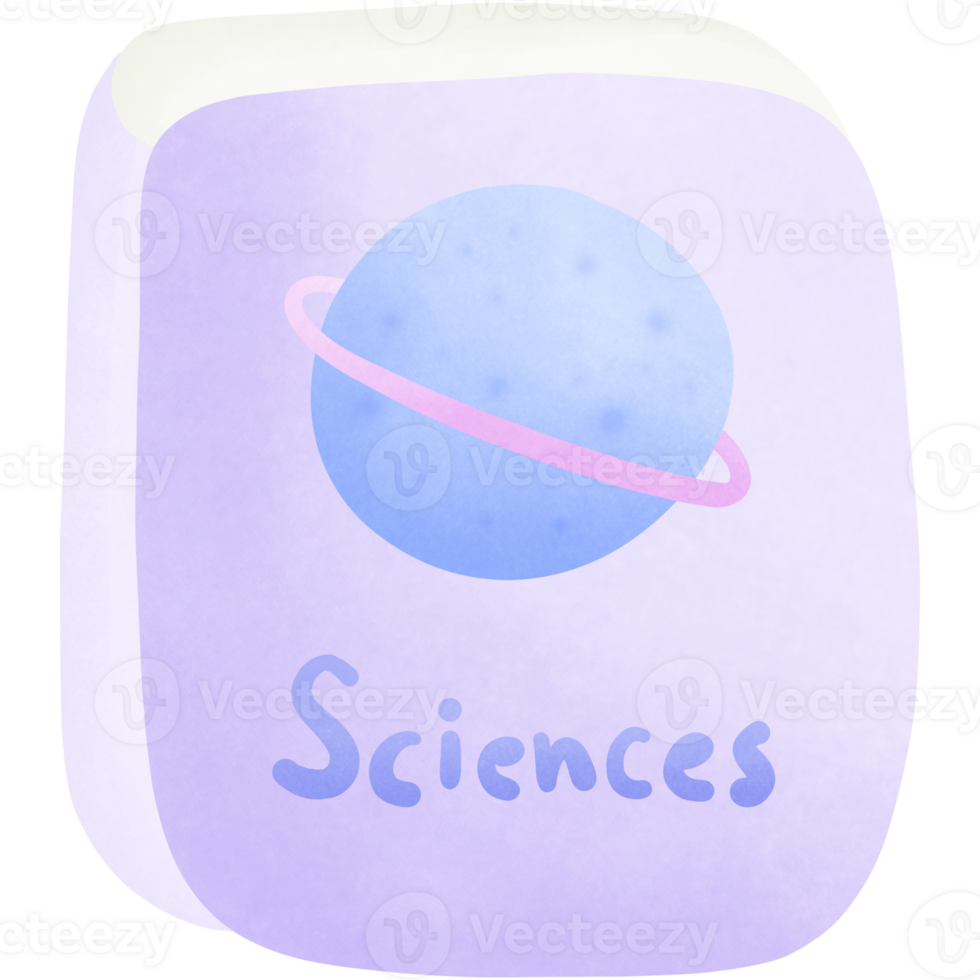 Science book isolated on transparent background png