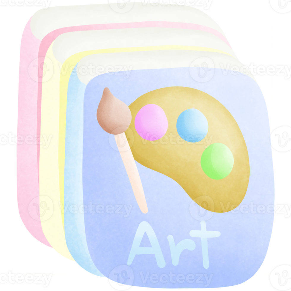 Art book isolated on transparent background png