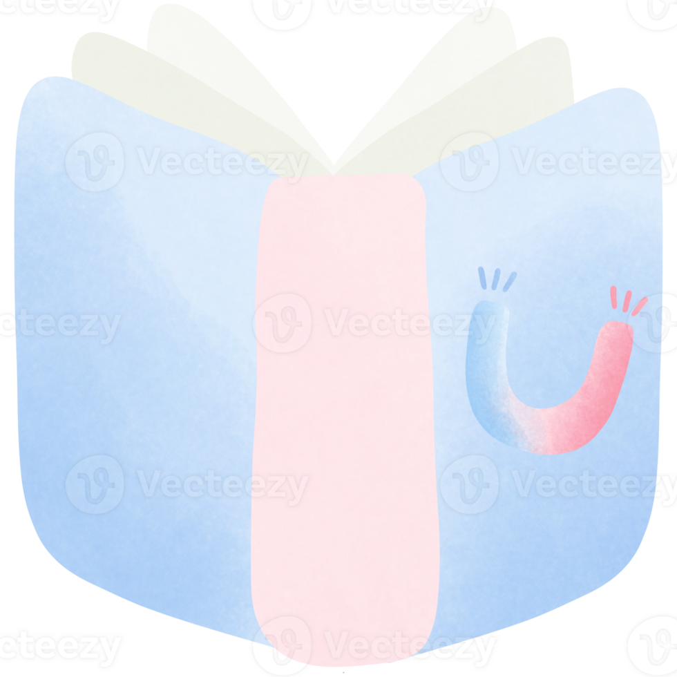 Physics book isolated on transparent background png