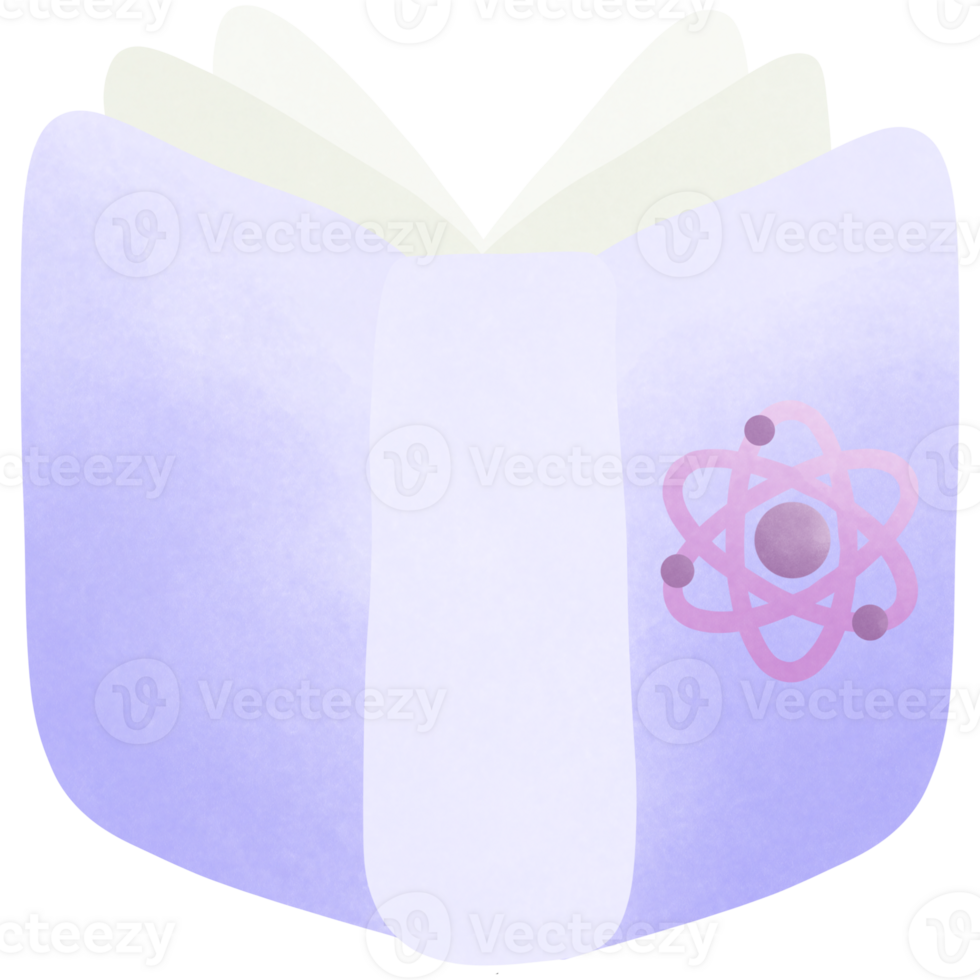 Chemistry book isolated on transparent background png