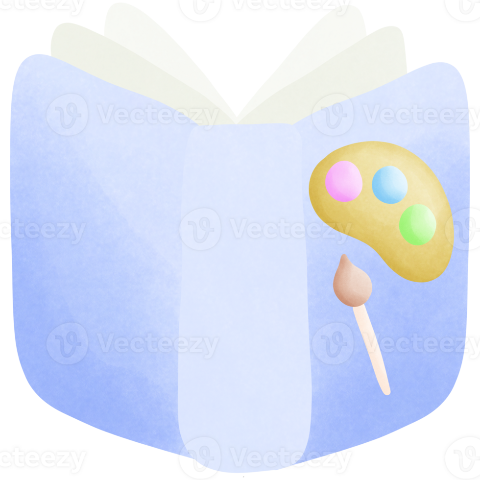 Art book isolated on transparent background png