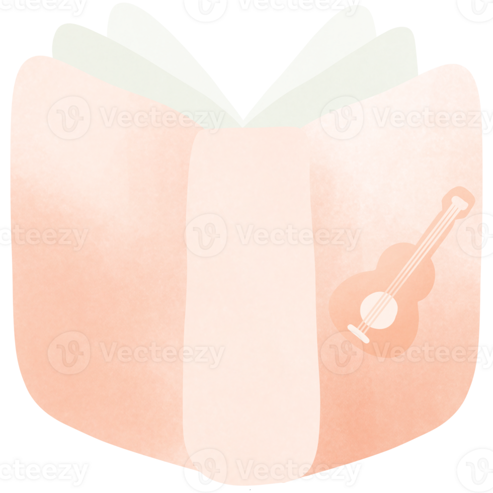 Music book isolated on transparent background png