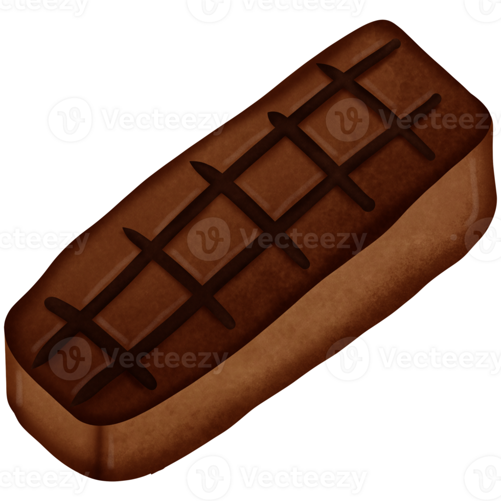 Chocolate wafer isolated on transparent background png