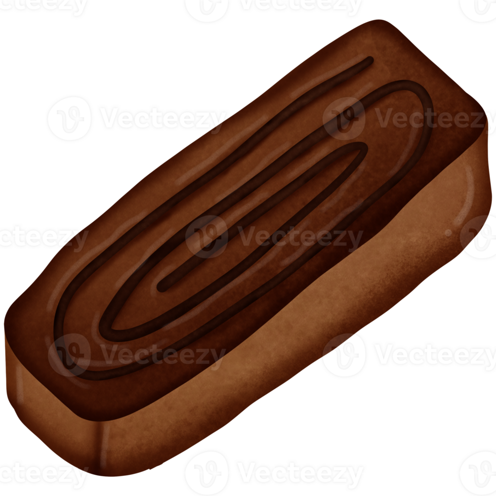 Chocolate wafer isolated on transparent background png