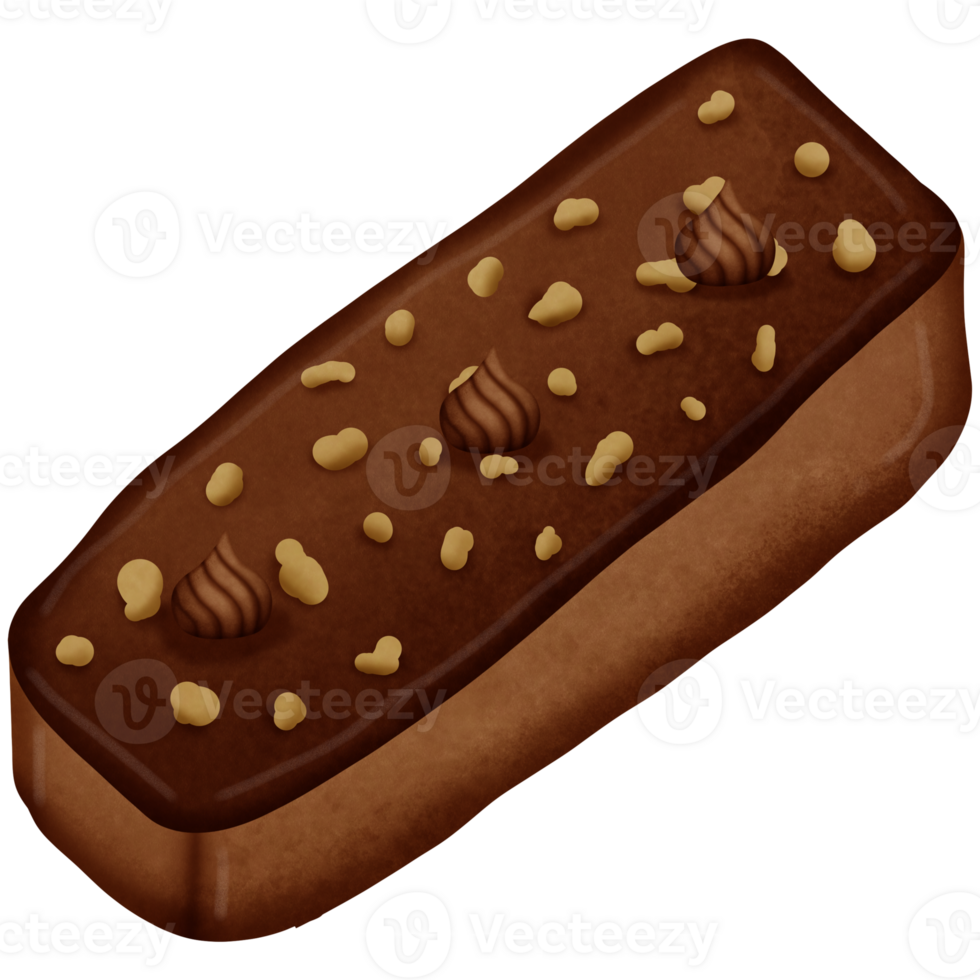 Chocolate wafer isolated on transparent background png