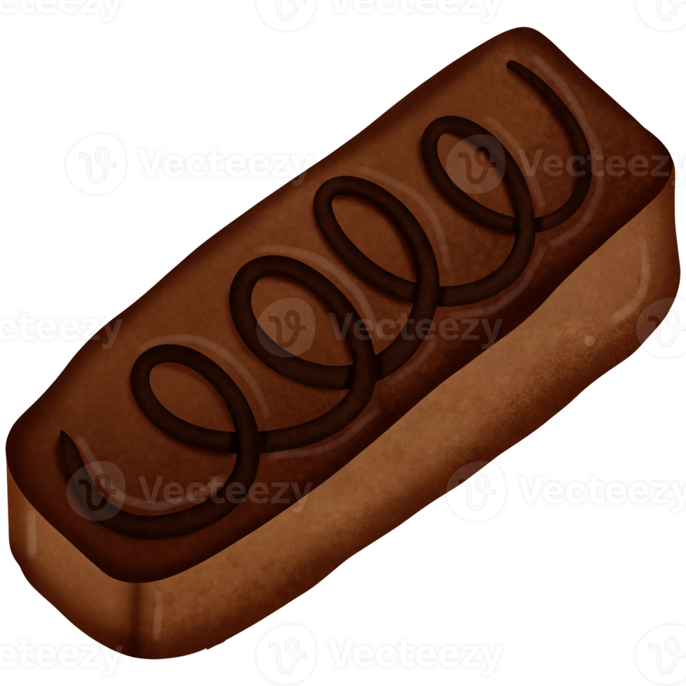 Chocolate wafer isolated on transparent background png