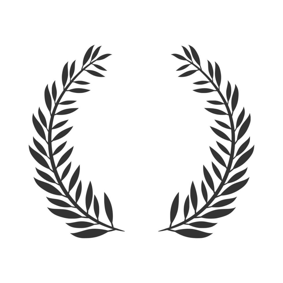 Laurel wreath vector illustration black and white