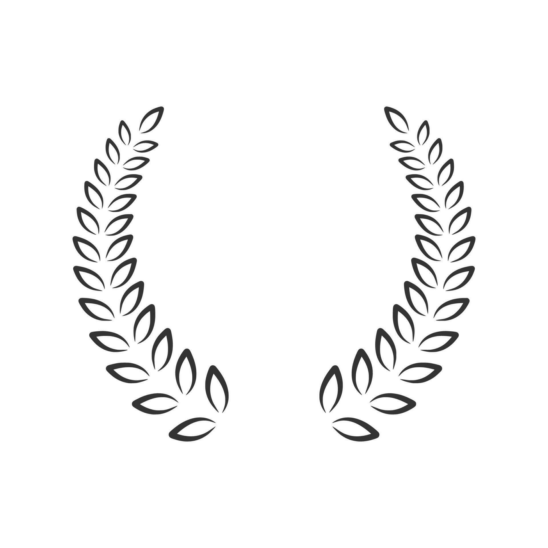 Laurel wreath vector illustration black and white 27129884 Vector Art