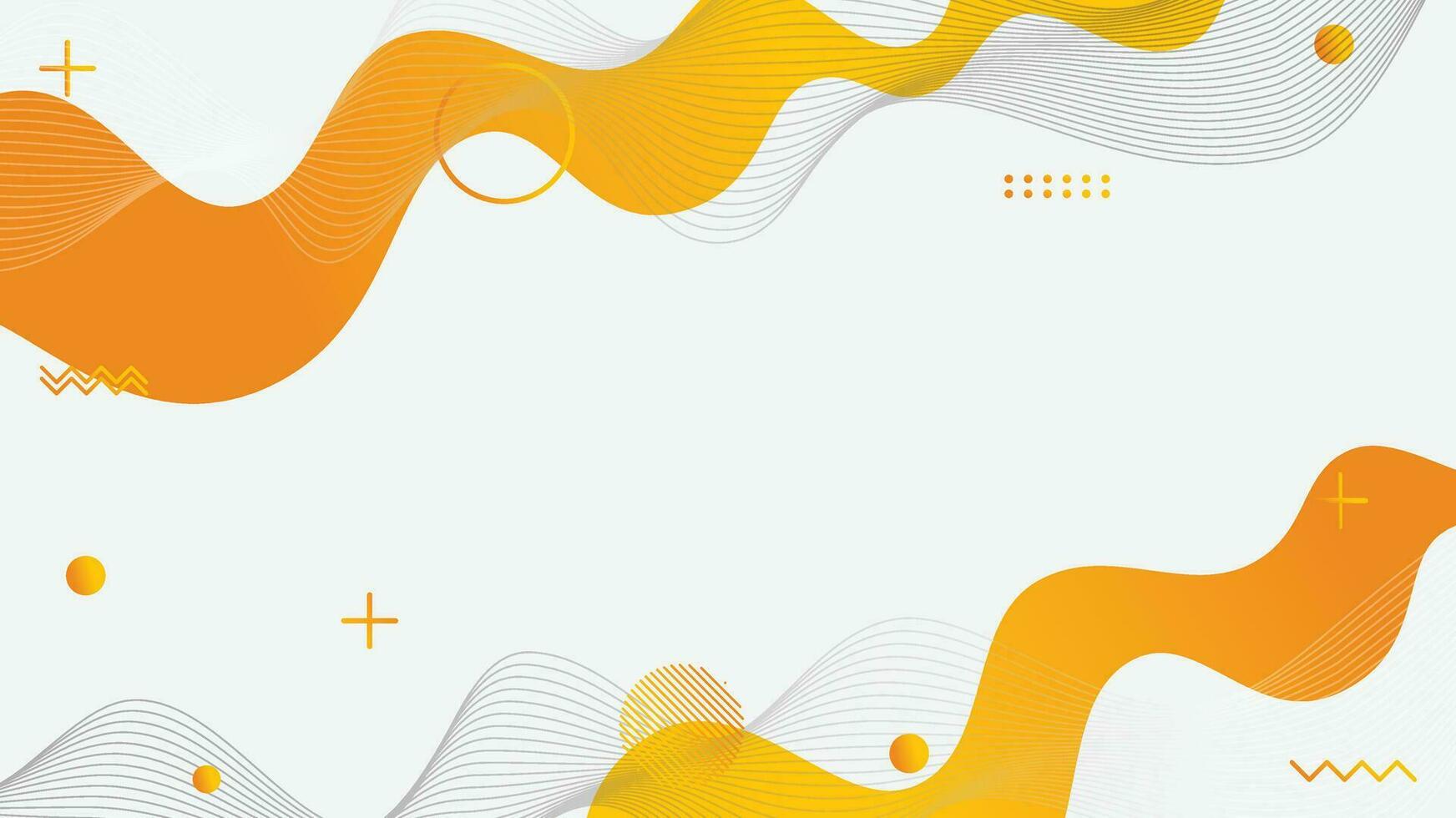 white and yellow fluid shapes abstract background vector