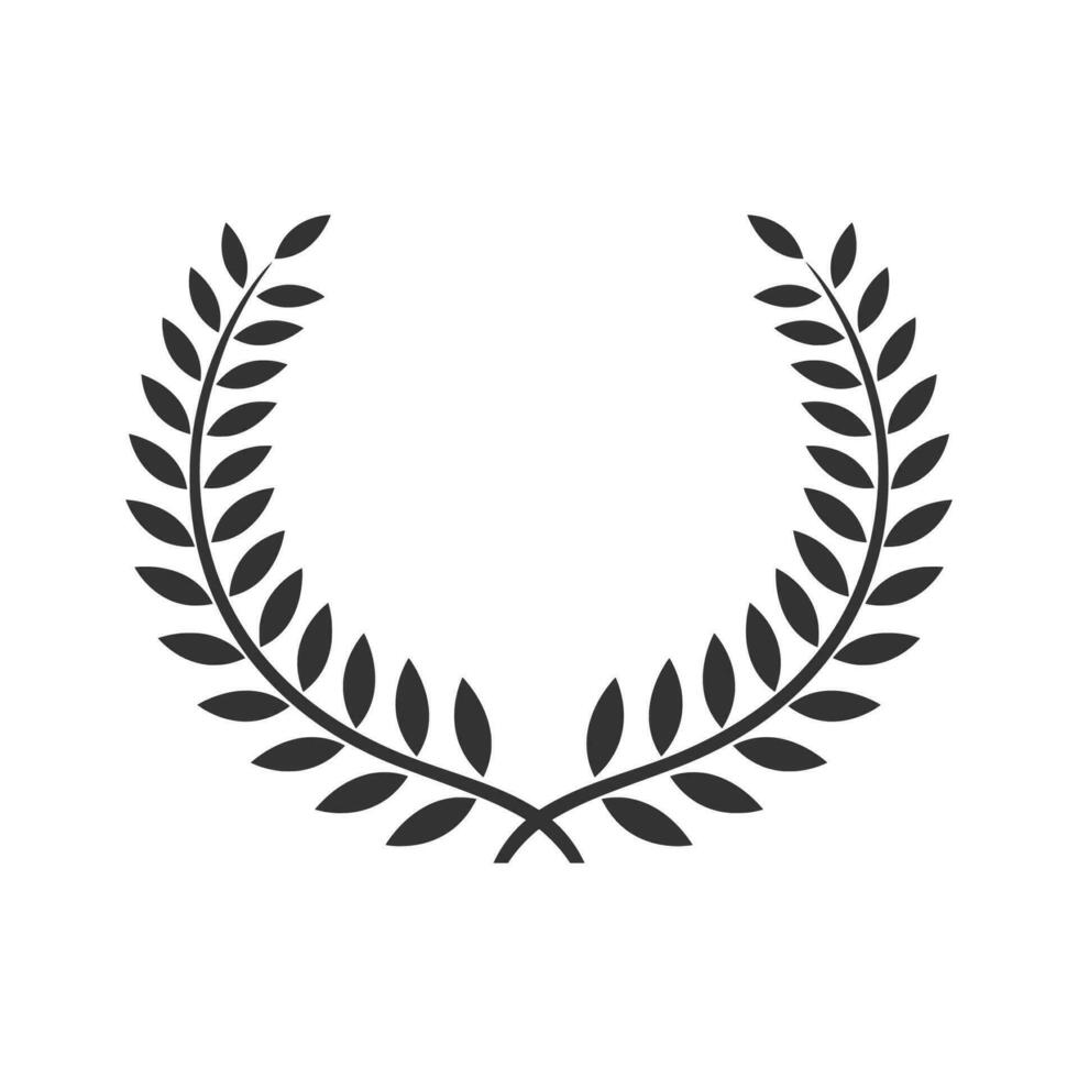 Laurel wreath vector illustration black and white