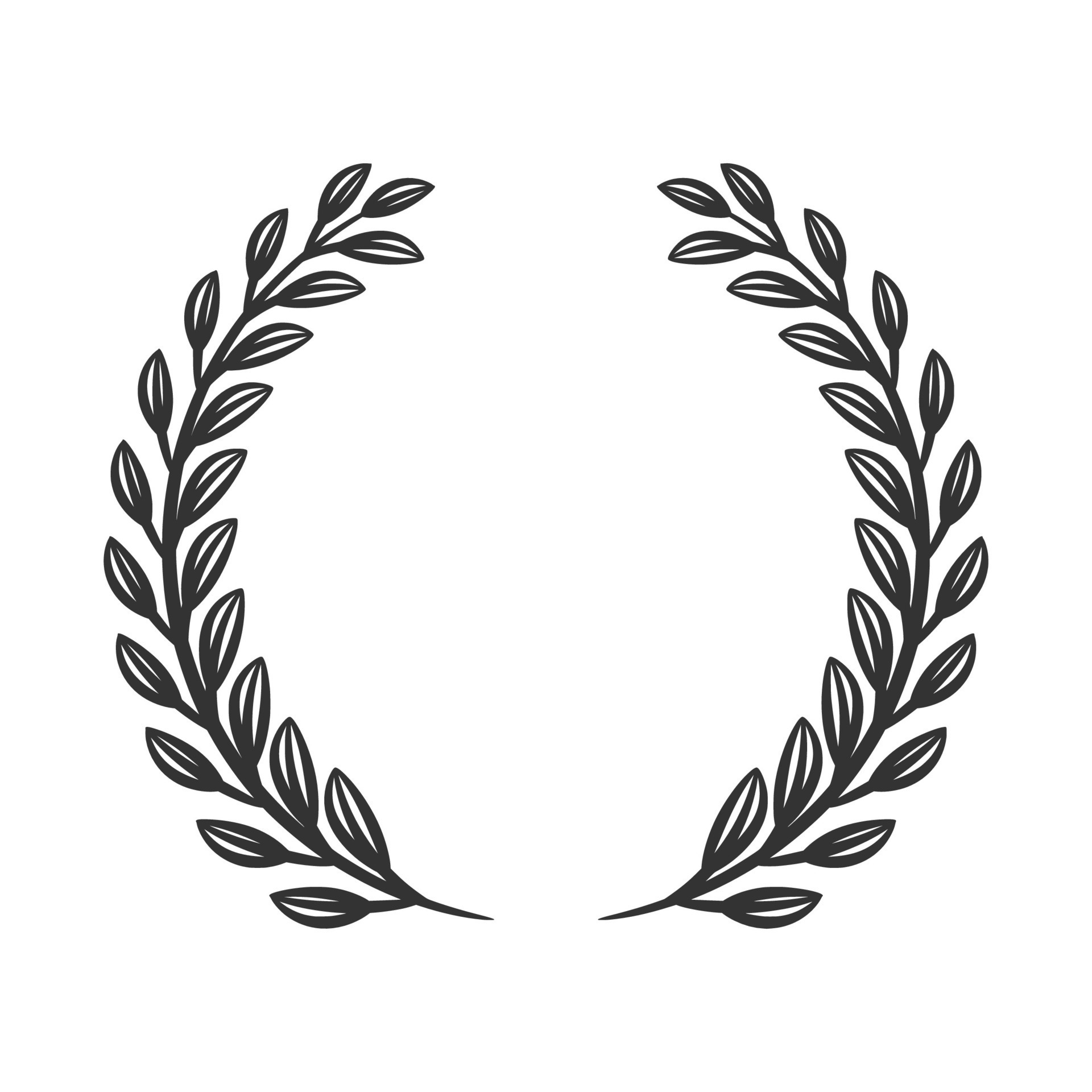 Laurel wreath vector illustration black and white 27129907 Vector Art