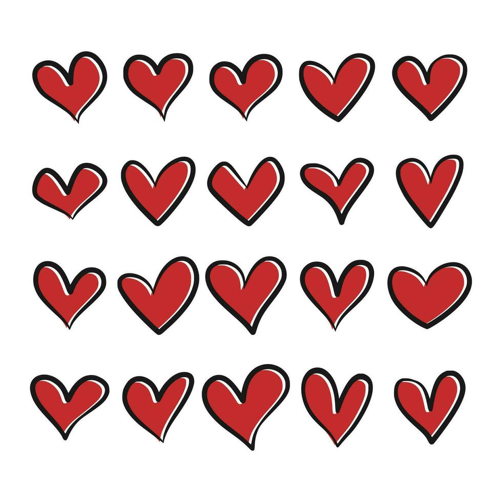 Vector hand drawn doodle heart icon