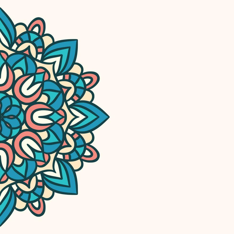 plantilla de fondo de ornamento redondo de mandala vector