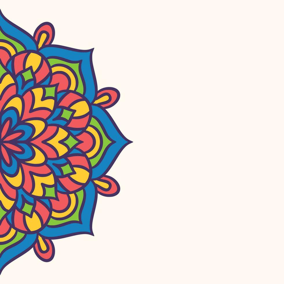 plantilla de fondo de ornamento redondo de mandala vector