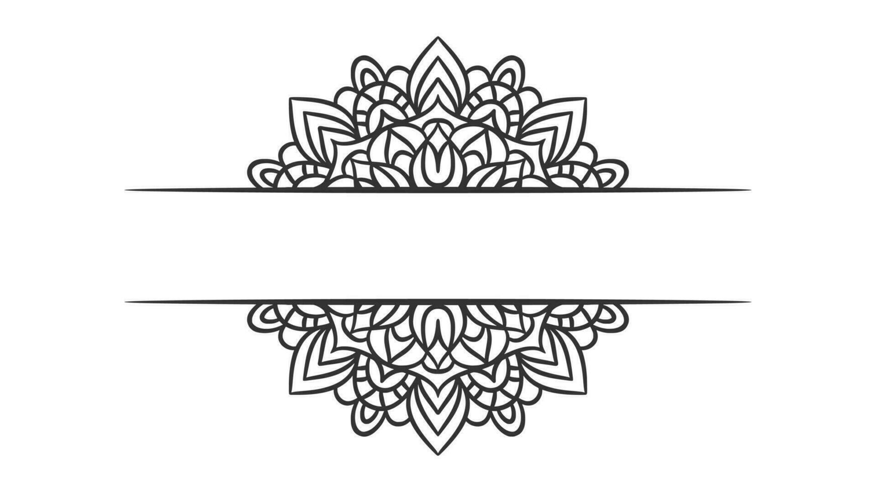 Mandala round ornament background template vector