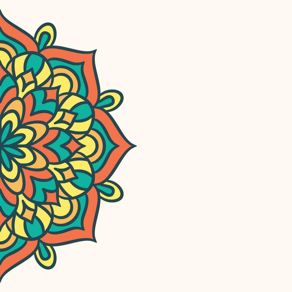 plantilla de fondo de ornamento redondo de mandala vector