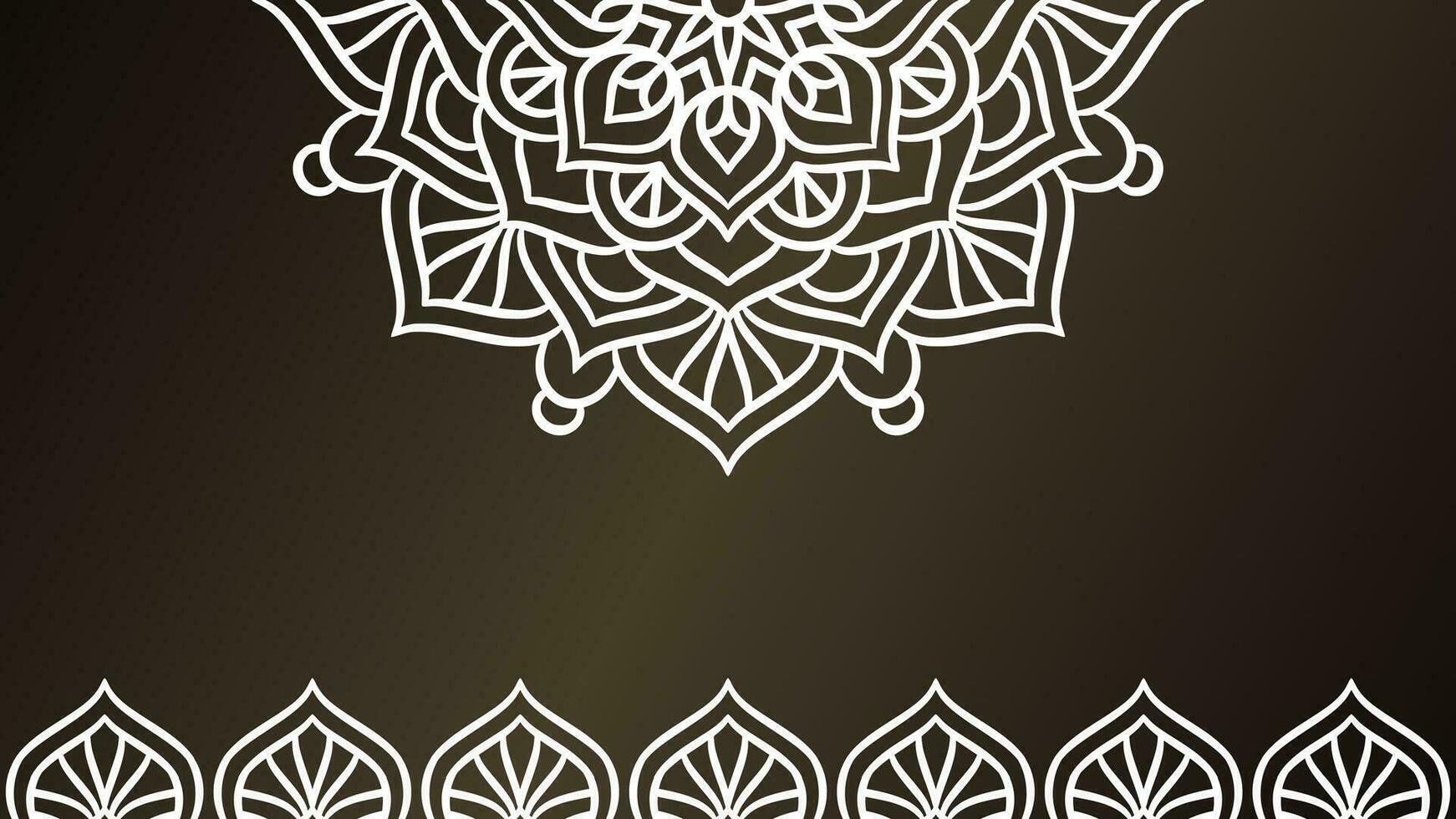 plantilla de fondo de ornamento redondo de mandala vector