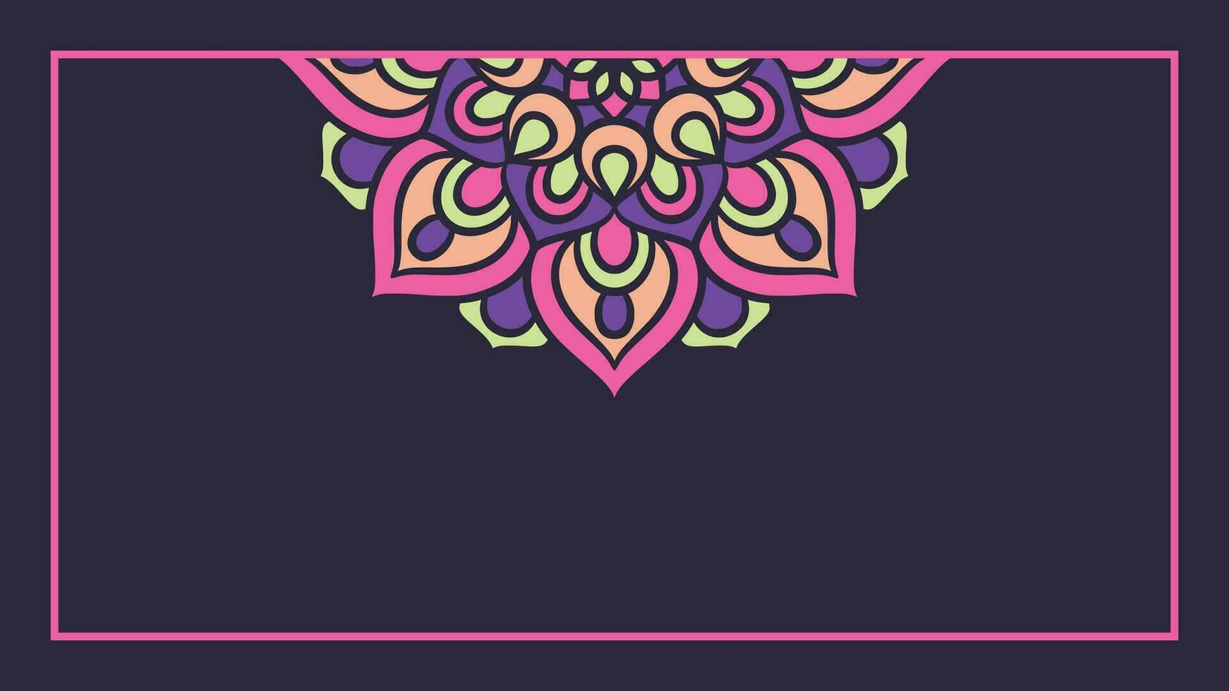 plantilla de fondo de ornamento redondo de mandala vector