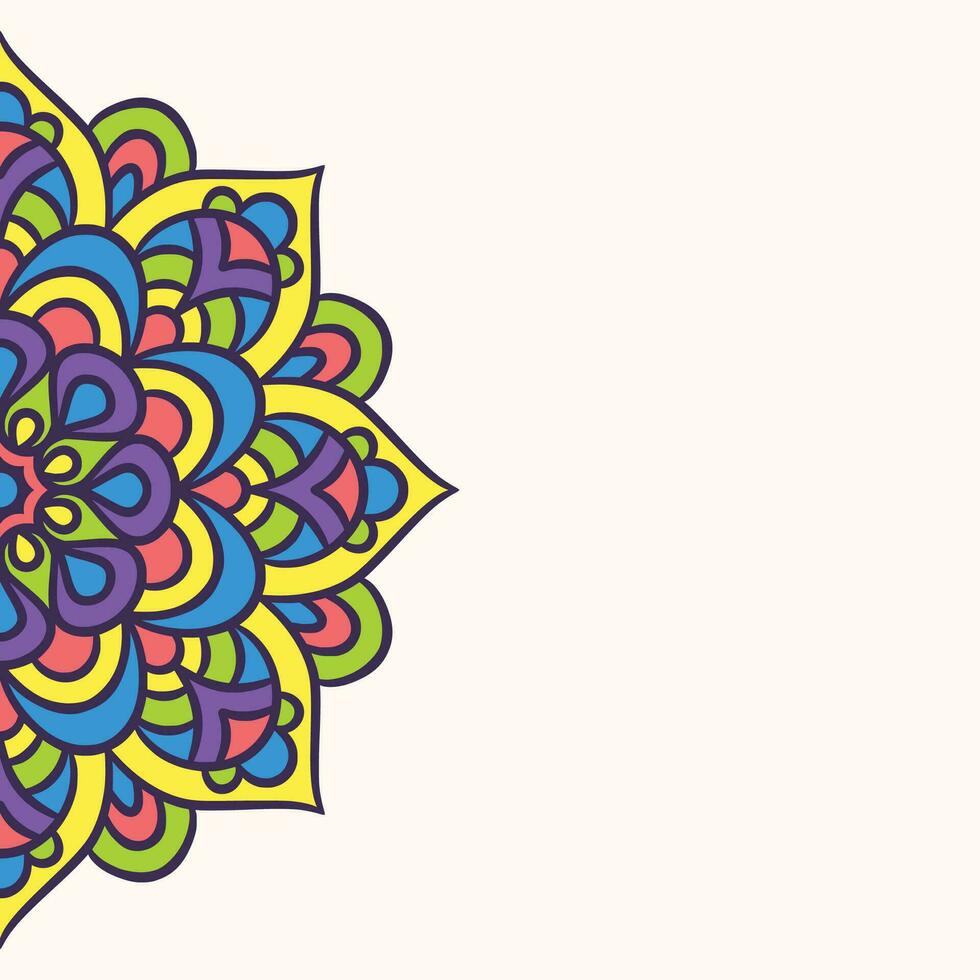 plantilla de fondo de ornamento redondo de mandala vector