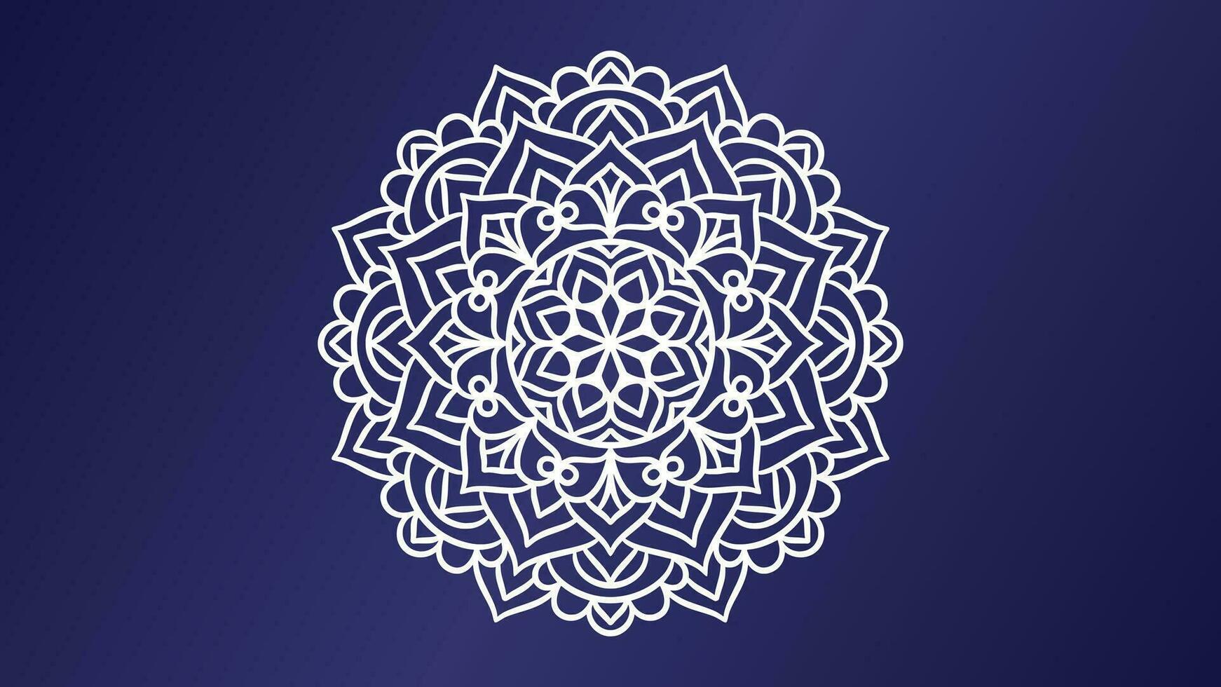 plantilla de fondo de ornamento redondo de mandala vector