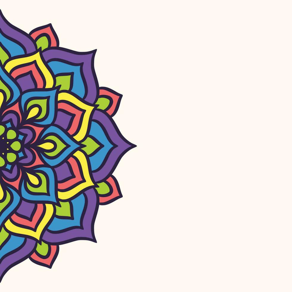 plantilla de fondo de ornamento redondo de mandala vector