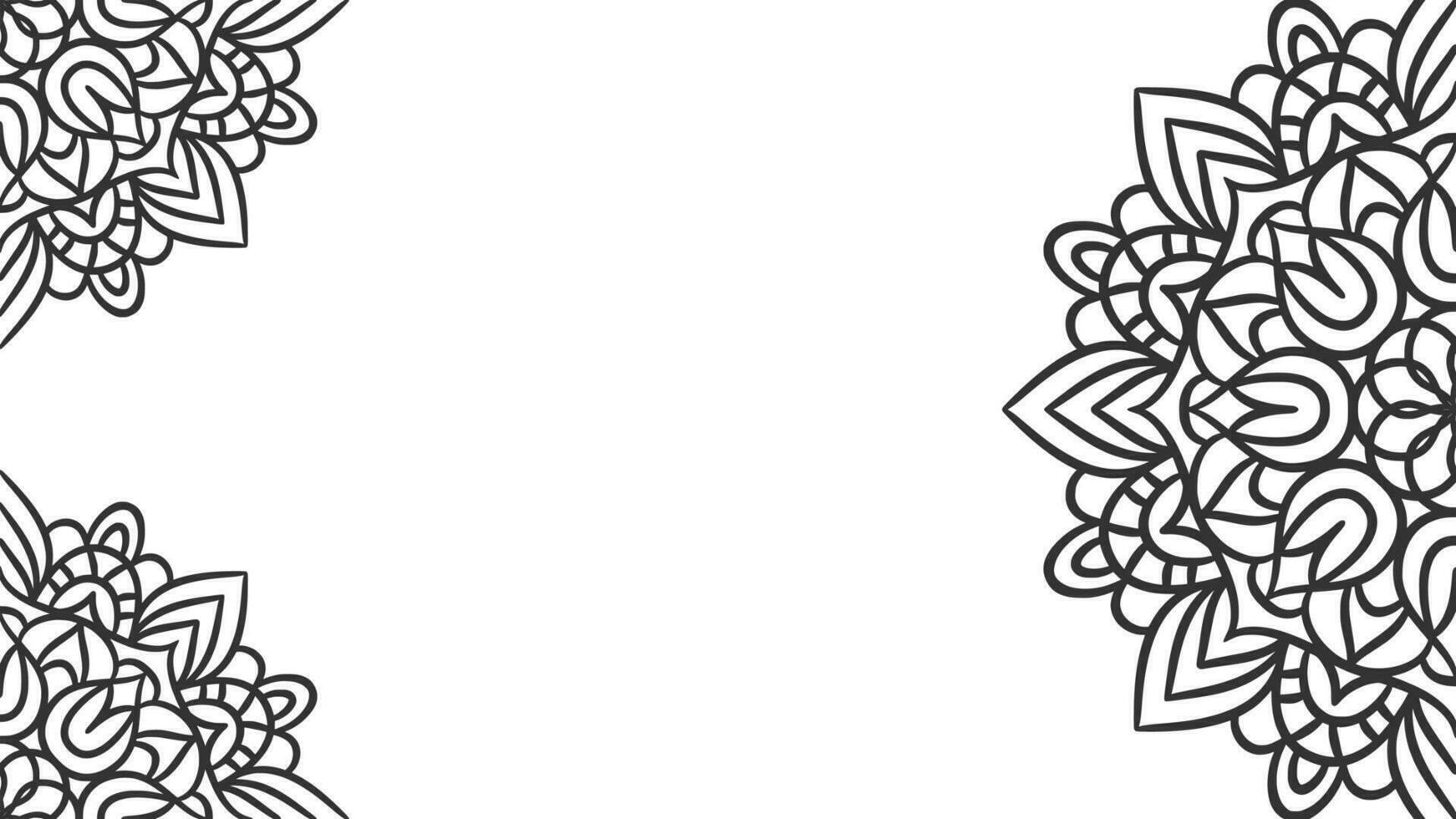 Mandala round ornament background template vector