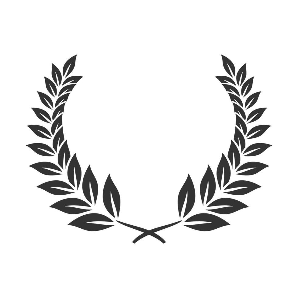 Laurel wreath vector illustration black and white