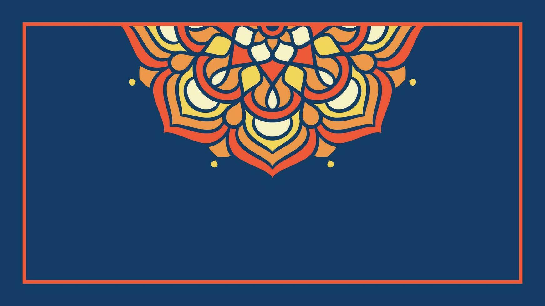 Mandala round ornament background template vector