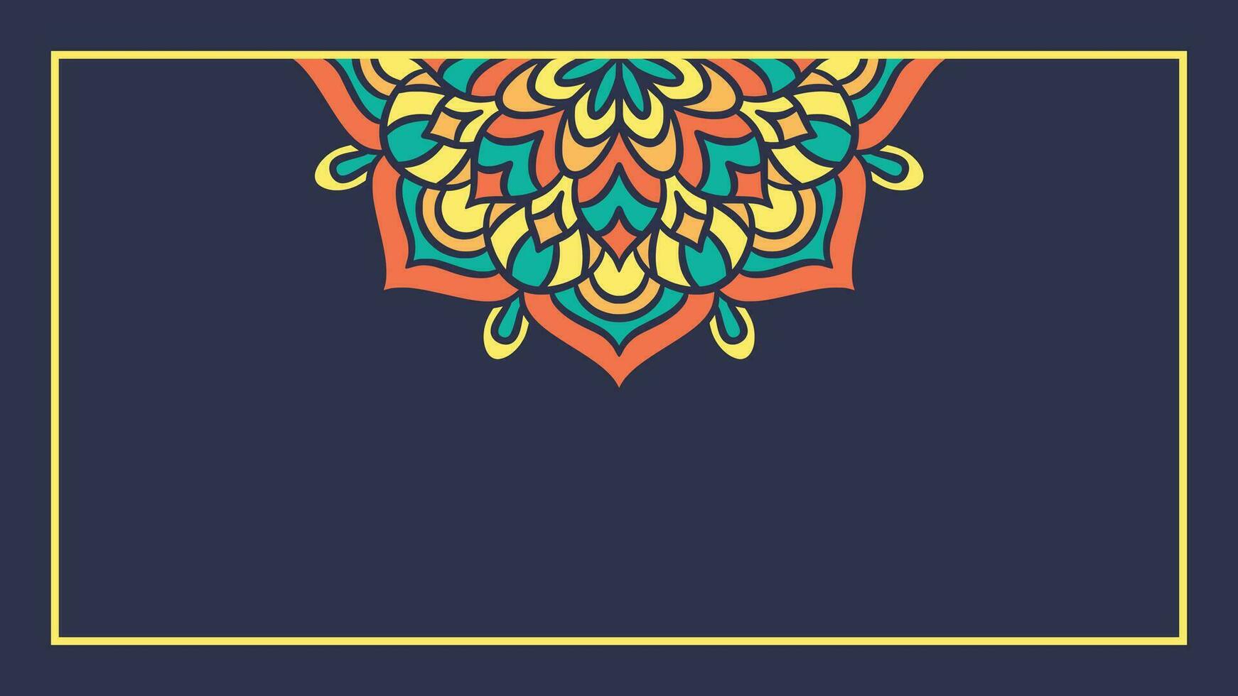 plantilla de fondo de ornamento redondo de mandala vector