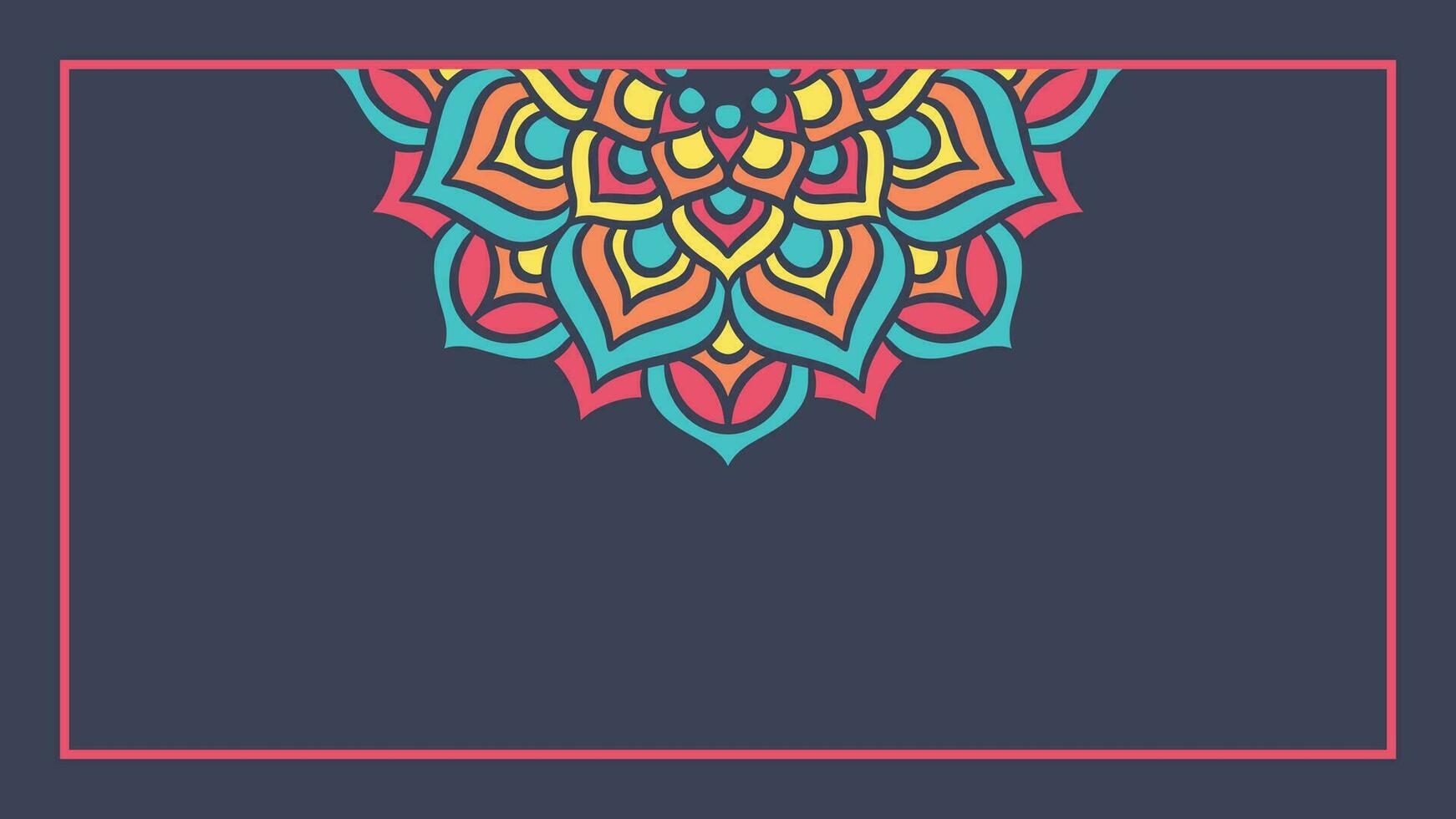Mandala round ornament background template vector